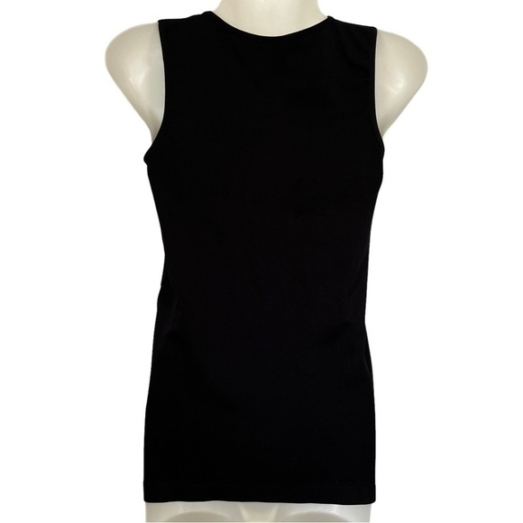 NWT LC Couture Black Fitted Tank Top with Rhinestones Whimsigoth Size S / M - Picture 2 of 10